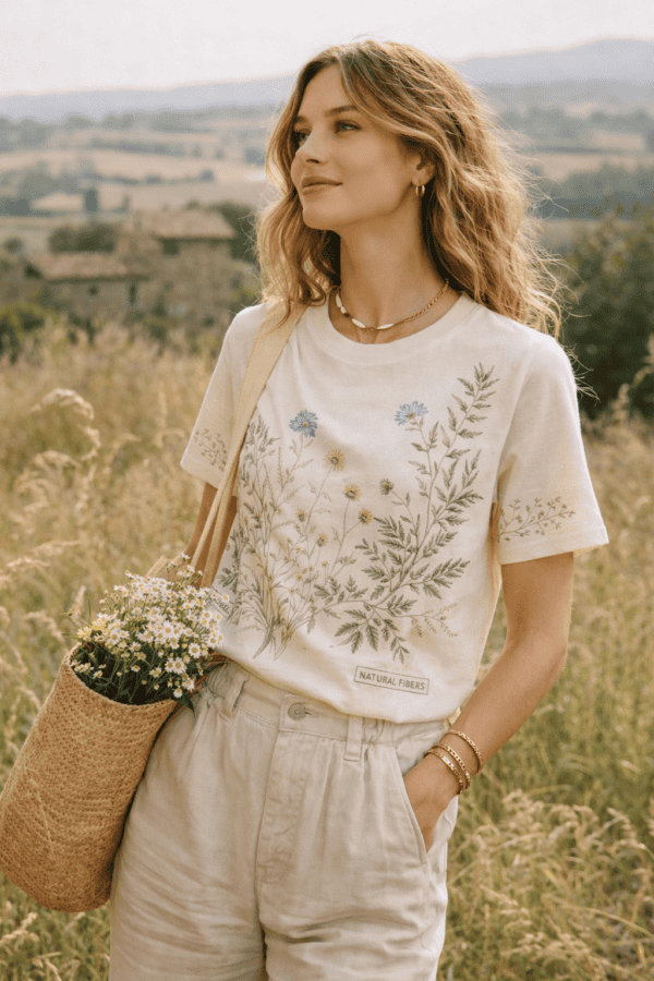 Femme qui promouvoit collection etikashion